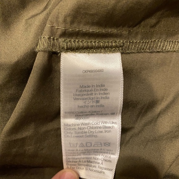 Madewell Puff-Sleeve Midi Dress in Poplin, Faded Ivy (Olive), XLarge - Picture 7 of 11